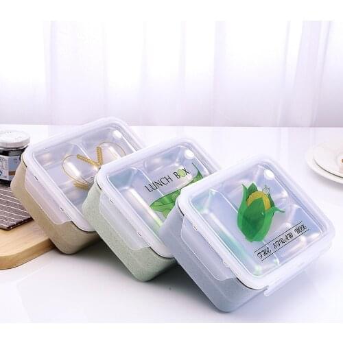 Japanese Doulbe-layer Lunch Box Bento Box with Compartments Stainless Steel Food Container Lunchbox with Spoon Fork