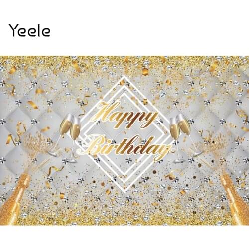 Yeele Adult Birthday Party Glitters Champagne Diamond Photography Backdrop Photographic Decoration Backgrounds For Photo Studio