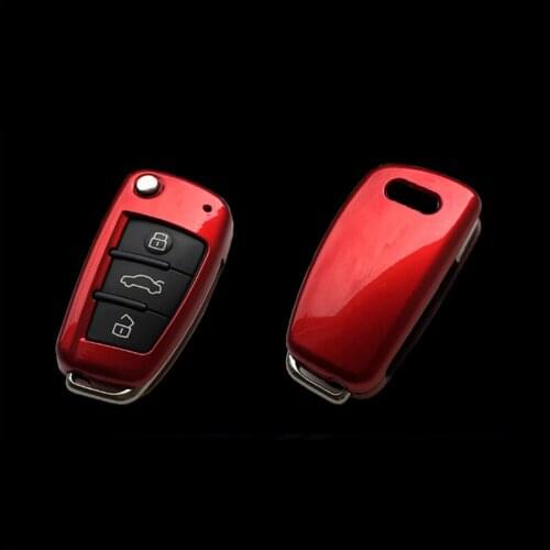 New ABS Car Styling Car Flip Key Protection Cover Case For Audi A1 A3 A4L A6L 8P 8L 8V S3 RS3 Q3 Q5 Q7 S3 TT Auto Accessories