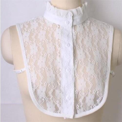 Women Lace Fake Collar Blouse Detachable Shirt Collar False Collar Lapel Blouse Women Clothes Accessories