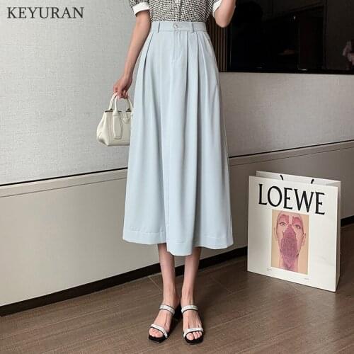 Women Elegant OL Skirt Ladies Glossy Satin Skirt Plain Shiny Fashion Party Office Skirts Solid High Waist Skirts