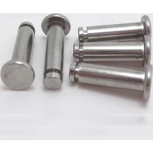 1pcs M20 stainless steel slotted pins axis circlip pin positioning dowel cylindrical flat head dowels 45mm-120mm long