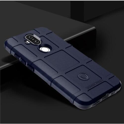 100pcs/lot Armor Rugged Shockproof Cover Heavy Duty Silicone case For Nokia 9 PureView 8.1 7.1 6.1 5.1 3.1 2V 2.1 X7 X6 plus