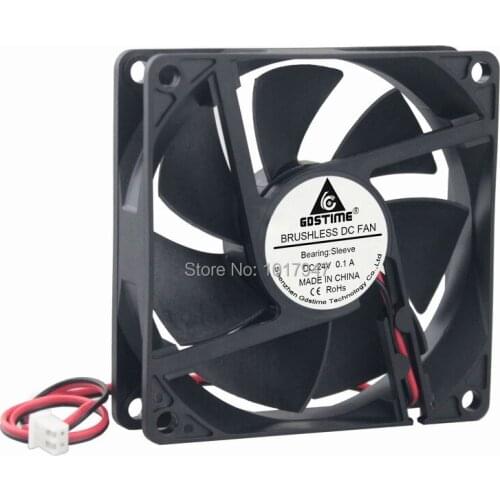 20Piecs Lot Gdstime DC 24V 2Pin 8cm 80mm x 20mm 8020S Industrial Air Flow Brushless Cooling Cooler Fan