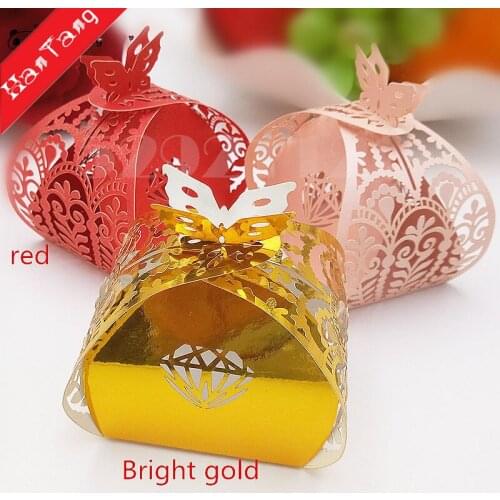 25pcs/lot Wedding Candy Box Laser Cut Candy Packaging/wedding Gift/cart/chocolate Box,baby Shower Party Supplies 5Z-SH137