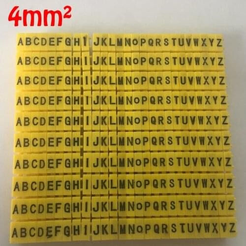 260pcs/Lot A-Z ABCDEFGHIJKLMNOPQRSTUVWXYZ English Letter 4mm2 M CAT 6 Clip Network Ethernet Wire Number Label Tube Cable Marker