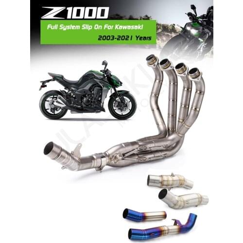 Free Shipping Motorcycle Exhaust Contact Middle Link Pipe For Kawasaki Z1000 Z1000X 2003 - 2021 Years Exhaust