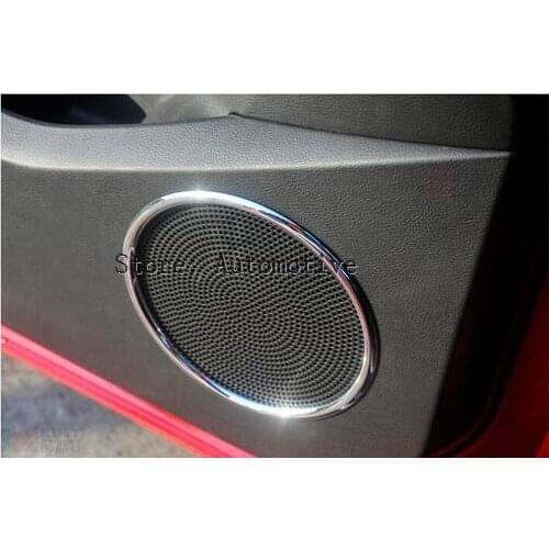 ABS Plastic chromed! Door speaker ring frame cover 4pcs For ford Escape 2013 2014 2015
