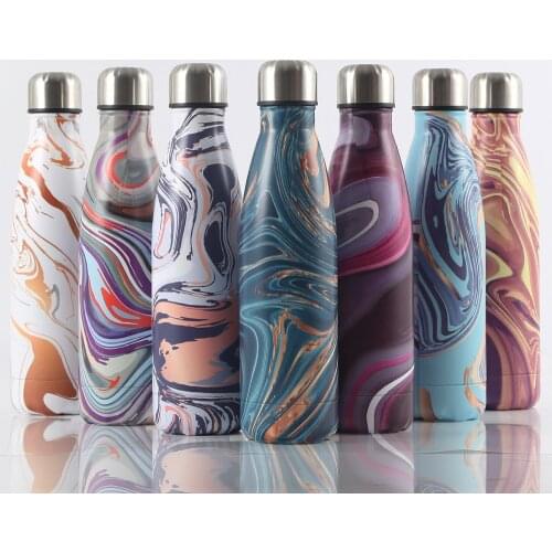 Artist Series Coke water bottle thermos double-layer sports bottle 304 stainless steel thermos bottle coffee bottle tumbler cup