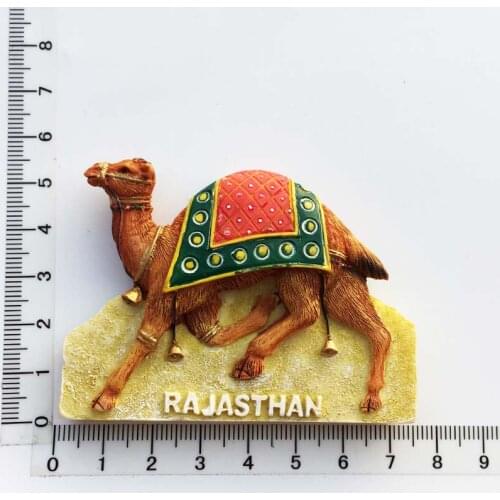 India Rajasthan Camel Festival Tourism Memorial Resin Hand Painted Crafts Magnet Fridge Sticker Collection