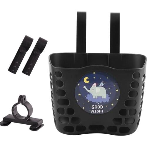 Basket Easy Installation Waterproof Cute Universal Children Bike Basket Front Handlebar Storage for Most Kids Bikes