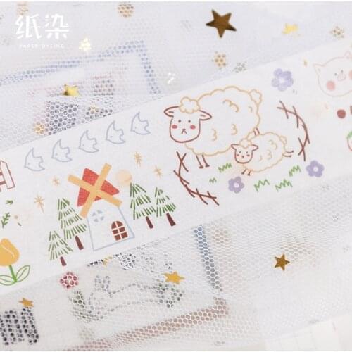 Cute Girly Style Washi Tape Decorative Stickers Adhesive Tapes Diy Scrapbooking Children Stationery Label Masking Craft A8