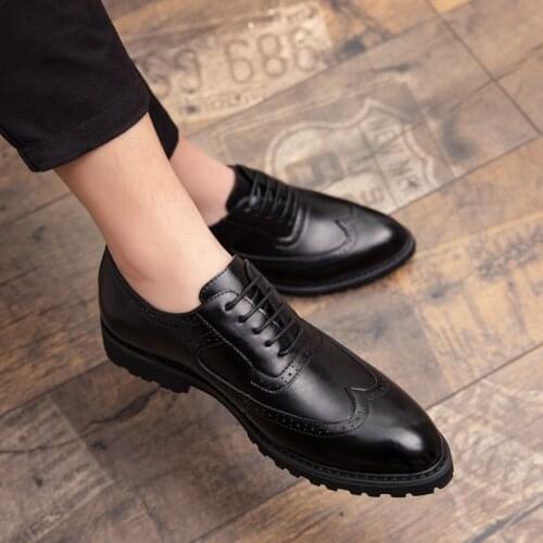 Mens casual Shoes Oxford Man Leather Office Simple Style Quality Men Shoes Lace-up Leather Shoes Man Flats Hot Sale Moccasins