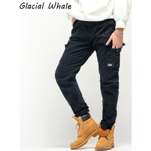 GlacialWhale Mens Cargo Pants Men 2021 New Joggers Male Hip Hop Japanese Streetwear Vintage Trousers Jogging Black Pants For Men