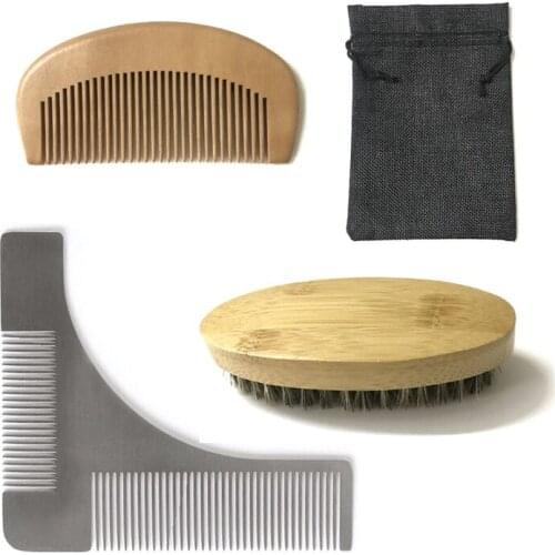 Men Facial Beard Cleaning Shaving Brush Kit Face Massager Groooming Styling Tool Styling Beard Care Set