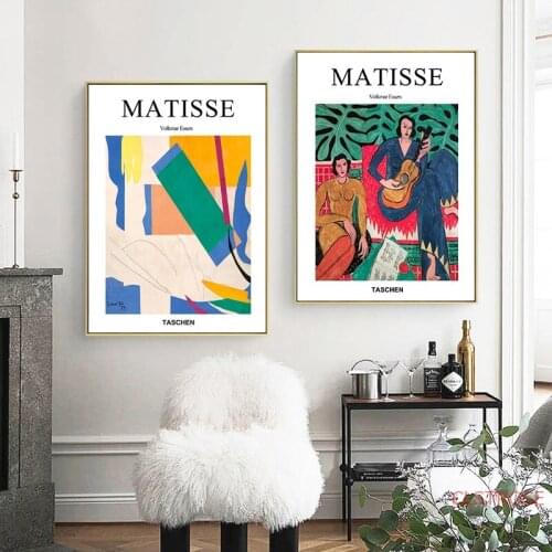 Henri Matisse Taschen Posters Guitar Girl Portrait Wall Art Canvas Painting Abstract Pictures For Living Room Home Decoration