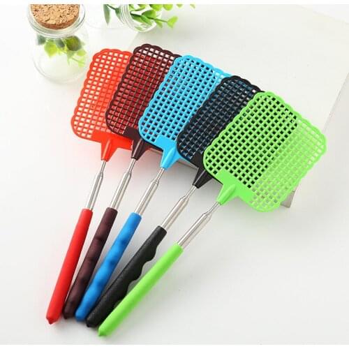 2020 new Fly Swatters Telescopic Extendable Fly Swatter Prevent Pest Mosquito Tool Flies Trap Retractable Swatter Garden Supply