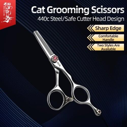 Cat tooth scissors cat hair cutting artifact hair trimming beauty direct tooth scissors 4.5 inch shaving scissors special scisso