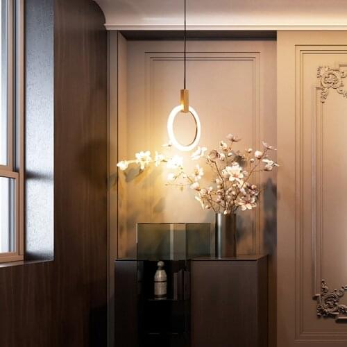 Single chandelier lighting Modern minimalist style lighting for Stairs living room and bedroom Led high brightness lamp