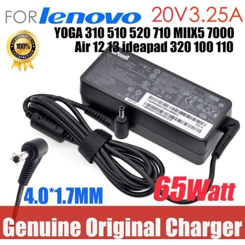 Original 20V 3.25A 65W 4.0*1.7 charger FOR lenovo yoga 710s 510s 310s-14 AC adapter power supply adlx65clge2a