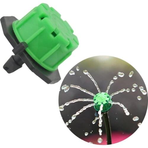 8-hole Green Garden Sprinkler with Barb Garden Irrigation Dripper Agricultural Watering Fitting 200 Pcs