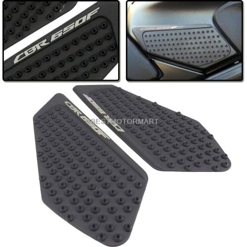 For 14-17 Honda CBR650F CBR 650F 2014-2017 Anti Slip Tank Pads Side Gas Knee Grip Traction Pads Protector Sticker + 1x Decal