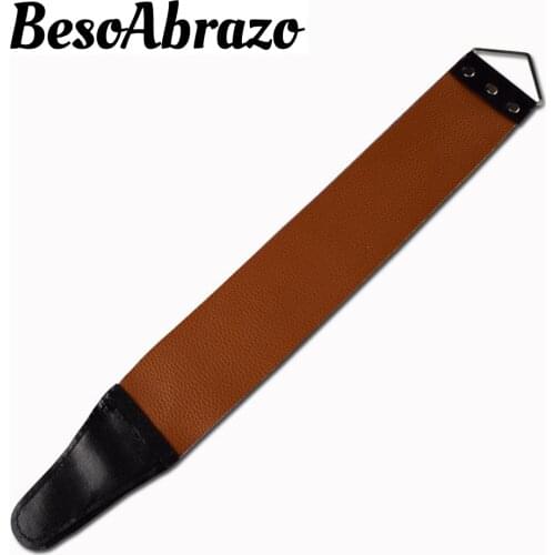Canvas and Leather Stop for Knife Sharpening Double Side Straight Razor Polishing Strap Professional Barber Blade Sharpener Belt