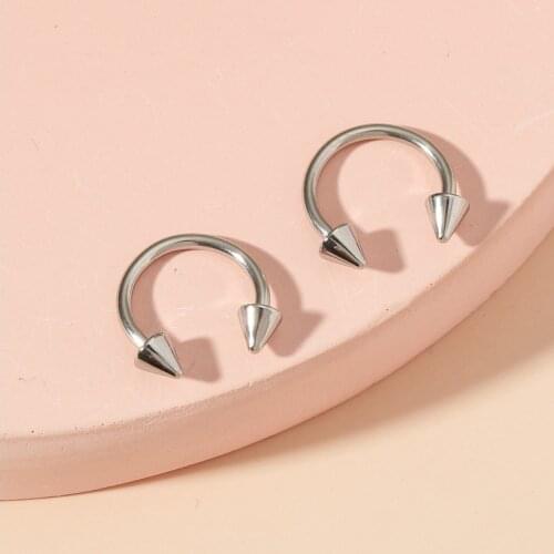 Earrings Specially Designed for Women Silver Color U Shaped Horseshoe Ring Ear Studs Nose Studs Accessories for Girlfriend Gifts