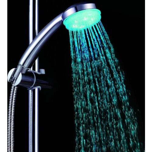 Hot Sale Led Shower Head Colorful Head Home Bathroom 7 Colors Changing LED Shower Faucet Water Glow Light Brand New Night Light