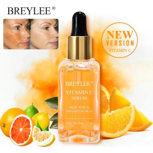 BREYLEE Vitamin C Hyaluronic Acid Serum Remove Melanin Brighten Face Care Fade Freckle Ageless Whitening Serum Facial Skin Care