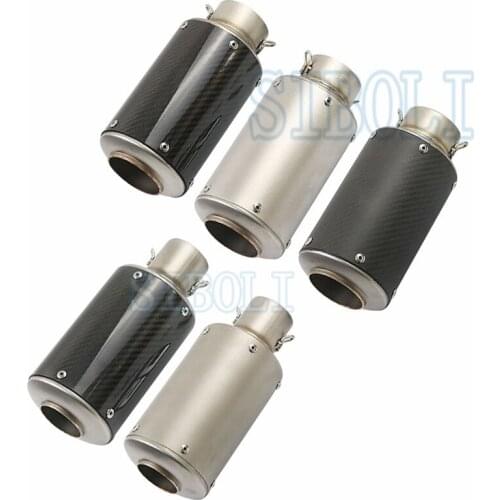 Inlet 51mm 60mm Motorcycle Exhaust Carbon Fiber SC Exhaust Escape Moto Motocross For forza 125 nmax 125 piaggio zip mp3