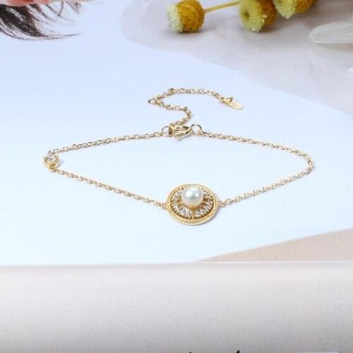 2019 light jewelry natural pearl zircon bracelet ladies niche design all-match bracelets for women pulseira feminina