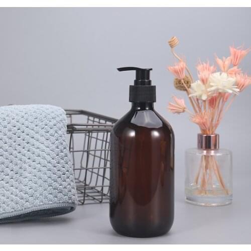 10PCS of 500ML Soap Dispenser Bottle Bathroom Shampoo Bottles Large-capacity Press Type Lotion Body Soap Empty PET Container