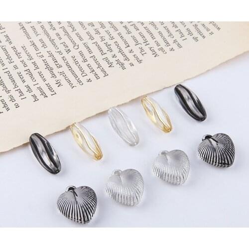 10pcs hot-sales Retro Baroque Resin Painted Gold Love Pumpkin Bead Perforated Bead Earings For Girls Diy Jewelry Accessories