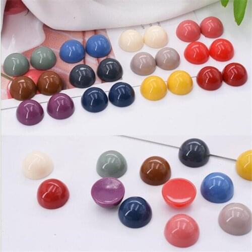 10pcs/lot new creative fashion half round resin charm connectors for diy Stud earrings pendant jewelry making accessories