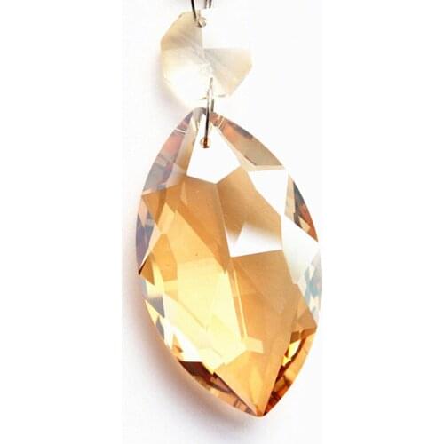 Top Quality 100pcs 20*60MM Optical Chamgapne Crystal Prism Ornament Suncatcher Lamp chandelier Pendants,Cake topper Decoration