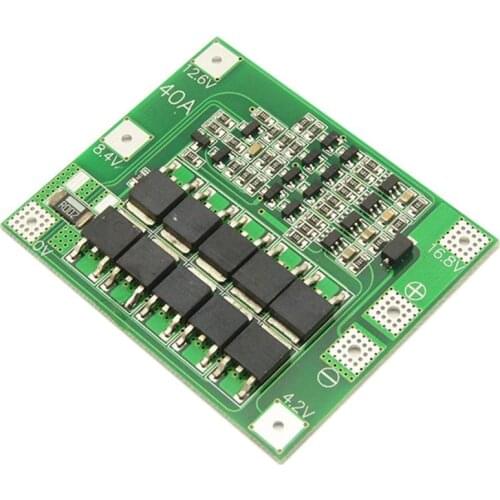 4S 40A Li-ion Lithium Battery 18650 Charger PCB BMS Protection Board with Balance For Drill Motor 14.8V 16.8V Lipo Cell Module