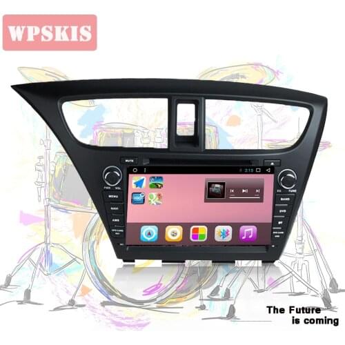 8" Android 9.0 Car DVD For Civic Hatchback 2013 2014 2015 Auto PC PAD Radio RDS GPS Navigation Audio Video Tape Recorder Screen