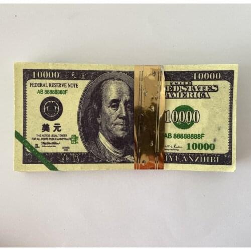 80PCS Ancestor Money Heaven Hell Bank Notes Dollar USD Joss Paper Ghost Kid Toy April Fools' Day Kidding Gift Tricky Props