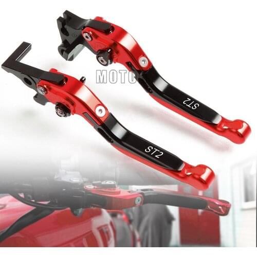 CNC Aluminum Motorcycle Adjustable Folding Extendable Brake Clutch Levers For Ducati ST2 1998-2003 1999 2000 2001 2002 Fold ST 2