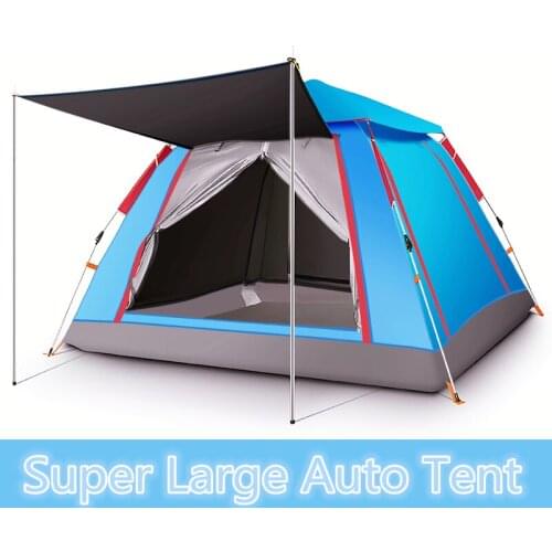 4-6 person Auto throw tent outdoor automatic tents throwing pop up waterproof camping hiking tent waterproof large family tents