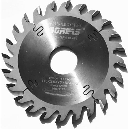 Free shipping 1PC 110mm*2.5-4.5mm*24Z TCT TP teeth profile saw blade for scoring hard wood/Aluminum plate/soft metal profile