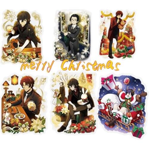 Bungo Stray Dogs Anime White Lotus&Xmas Theme NEW Acrylic Stand Figure Model Toy Nakajima Atsushi Dazai Osamu Collection Gifts