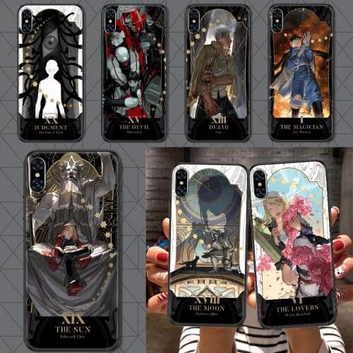 Anime Fullmetal Alchemist Phone Case Cover Hull For iphone 5 5s se 2 6 6s 7 8 12 mini plus X XS XR 11 PRO MAX black 3D Etui tpu