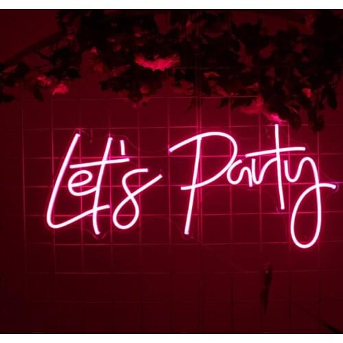 Waterproof Transparent Acrylic Flex Led Lets party Custom Neon Sign Light Ins Wall Lighting for Sign Decor Bar Wedding