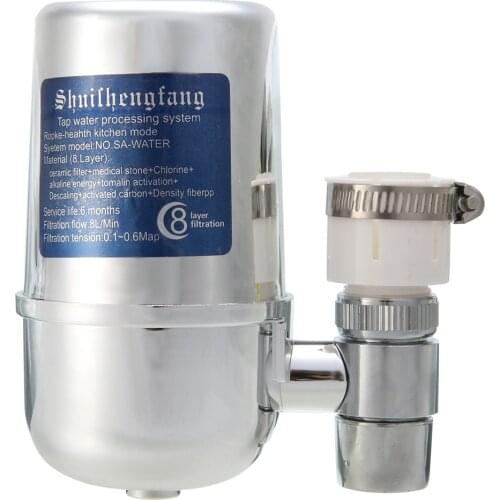 Tap Faucet Water Filter Drinking Water Tap Faucet Purifier +3 Connectors Tap Water Processing System Faucet Filter Tool 6L