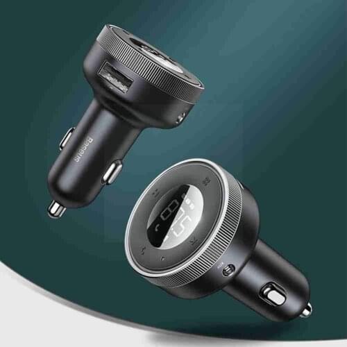 FM Transmitter Modulator Car Wireless Bluetooth 5.0 Hands Music USB Auto Fast Radio Player Car Charger Aux Free Mp3 Kit T1A6