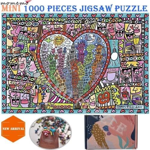 MOMEMO Abstract Painting Wooden Jigsaw 1000 Pieces Puzzle for Adults Assembling Puzzle Games Kids Educational Toys Nice Gifts