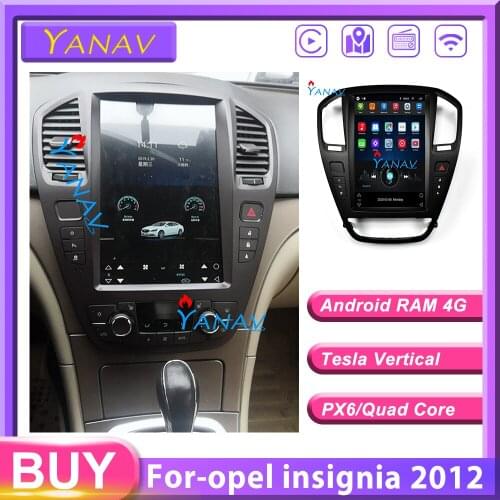 12.8 inch HD touch screen Tesla Style Android system GPS Navigation For-opel insignia 2012 Head Unit carplay Multimedia Player