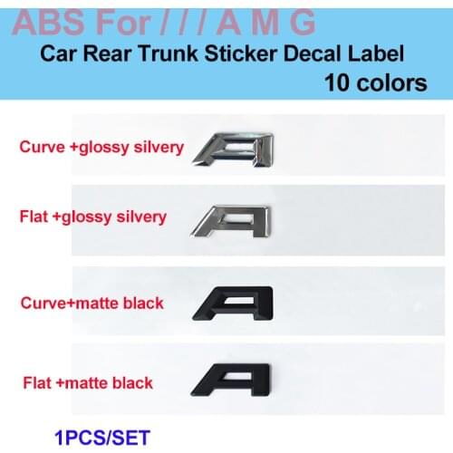 1set ABS Letter Car Emblem Rear Trunk Sticker Boot Decal Auto Decoration For Mercedes Benz for AMG Car Styling Black/Silvery/Red